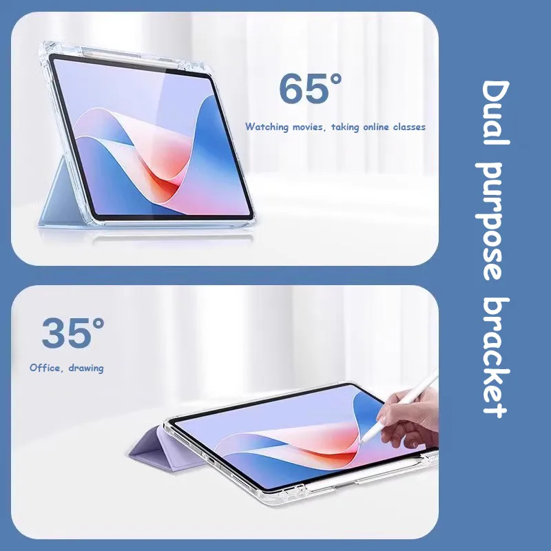 حافظة لهاتف سامسونج جالاكسي تاب A11 8.7 A11Plus S10 FE S9 A8 A9 S6 Lite أغطية جلد مع حامل قلم رصاص