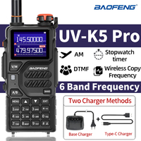 Baofeng UV-K5 Pro Air Band Walkie Talkie Long Range Two Way Ham Radio Wireless Copy Frequency FM USB Charger Rechargerable Radio