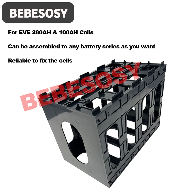 Telaio della batteria per EVE LF280 LF100 LiFePo4 Cell 280AH 100AH Coperchio della batteria Antifiamma Supporto della staffa della batteria Guscio