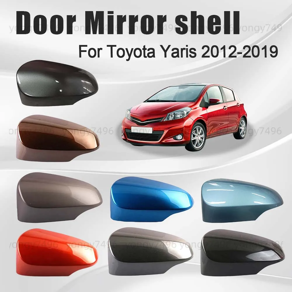 

Protective Cover Light Blue Universal Blue Platinum Bronze Door Mirror Shell For Toyota Yaris 2012-2019 Car Rearview Accessories