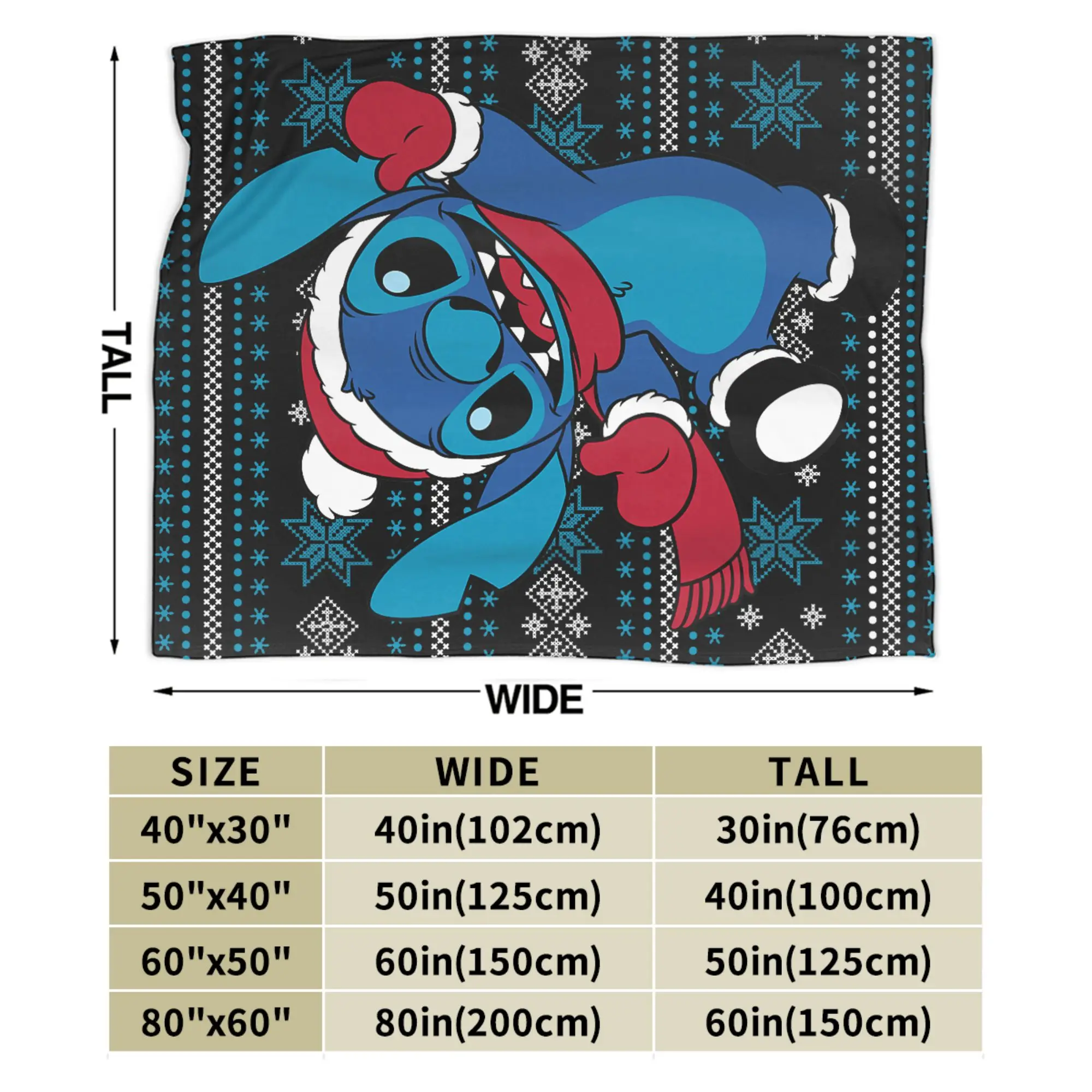 ليلو وستيتش سعيد عطلة بطانية سوبر لينة موضة أفخم رمي بطانية لصبي فتاة الأريكة كرسي الفانيلا المفرش غطاء السرير