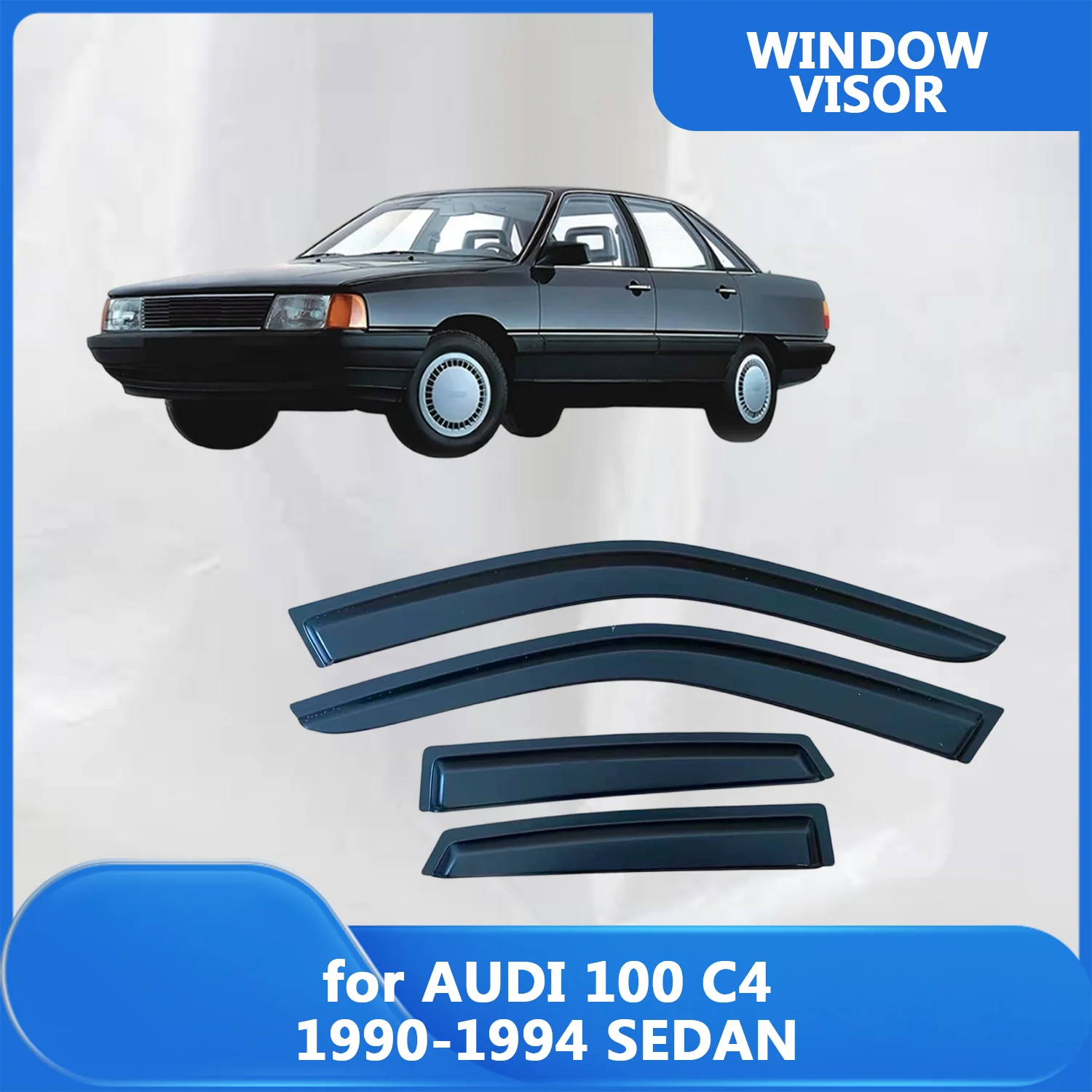 

Window Visor for AUDI 100 C4 1990 1991 1992 1993 1994 SEDAN Wind Deflectors Rain Guards Door Visor Vent