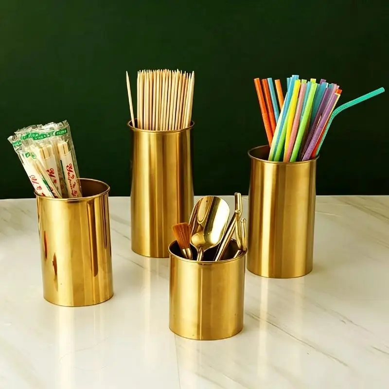 1Pcs Multi-Purpose Use Chopsticks Cage Scented Stick Holder Stainless Steel Chopsticks Tube Bamboo Skewer Bucket Utility Item