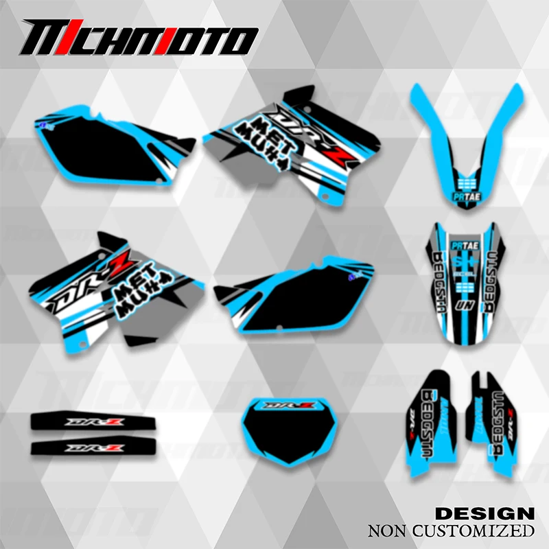 MCHMFG For SUZUKI RMZ125 RMZ250 2001-2012 Graphics Decals Stickers Motorcycle Background Custom Number Name