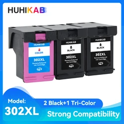 HUHIKAB 302XL Wkłady atramentowe Zamiennik do HP 302 Do HP302 XL Wkład atramentowy do drukarki Deskjet 1110 1111 1112 2130 2131