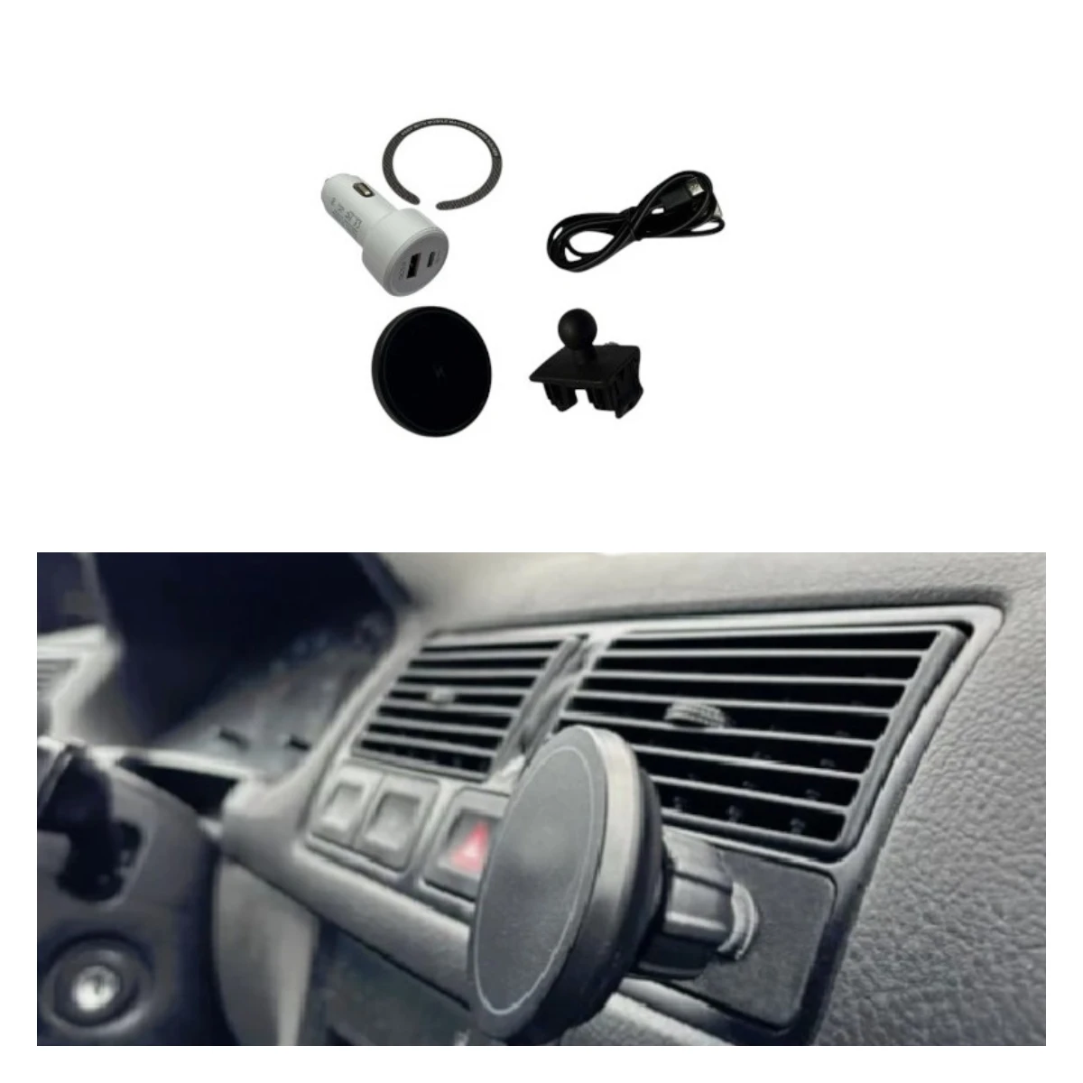 

Крепление для телефона с беспроводной зарядкой для VW MK4 Golf/Jetta GTI/R3 RHD и LHD