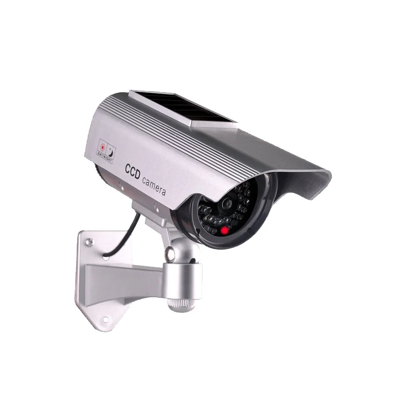 Solar Fake Surveillance Camera, Simulated Dummy CCTV Virtual Security Camera for Outdoor
