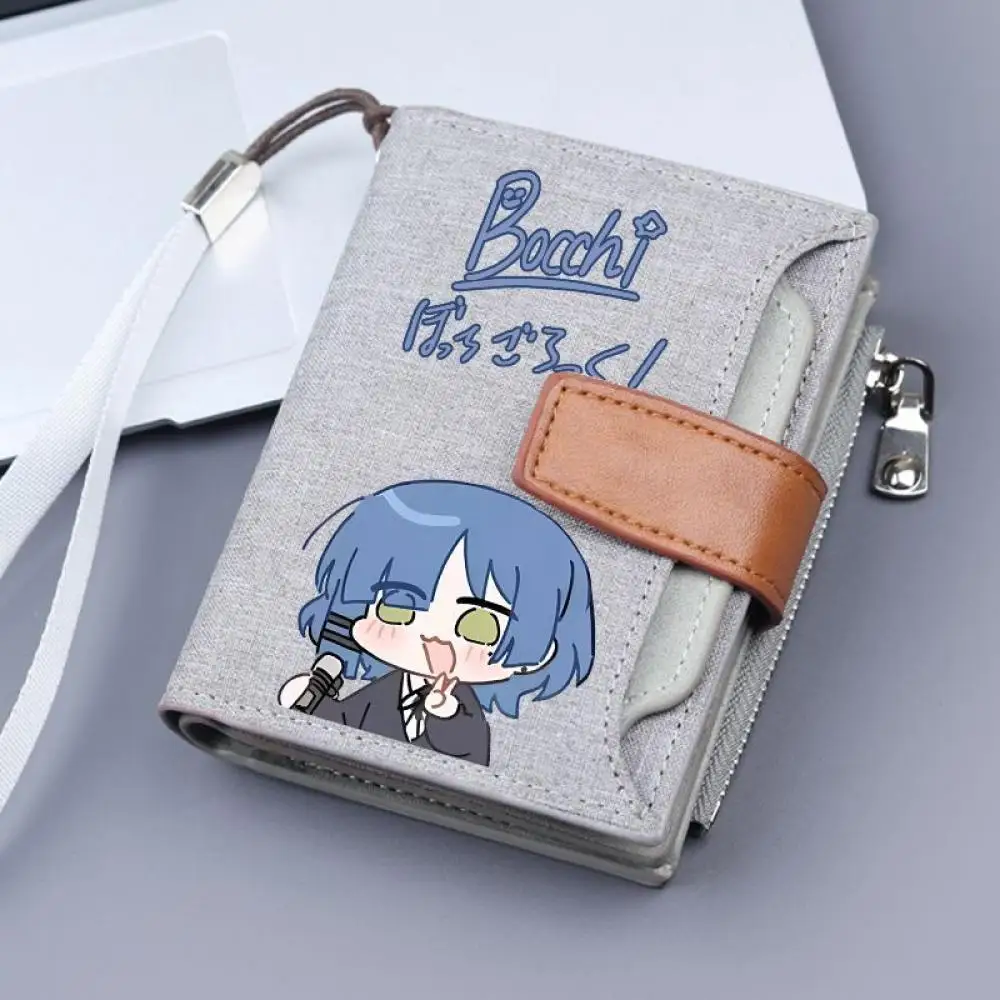 [In Stock] Anime Bocchi the Rock Ryo Yamada Long Wallet - PU Leather Card Holder Clutch Purse with Zipper Coin Pocket