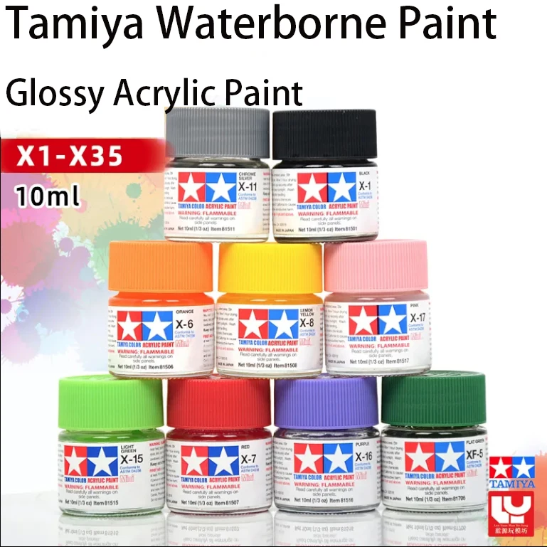 pigmento a base de agua para o modelo tamiya coloring x gloss series 10ml x1 x18 3g 01