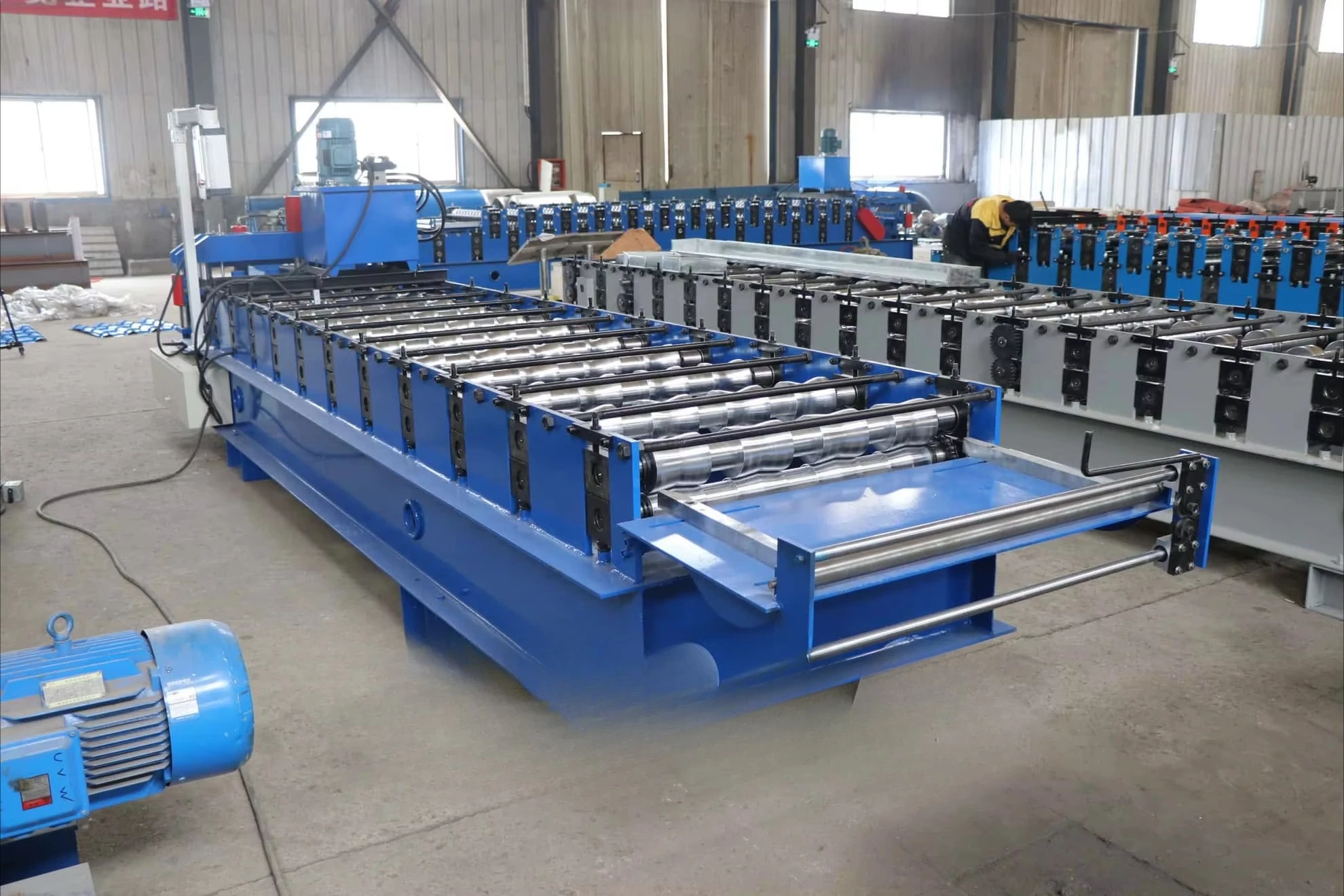 Corrugated Roof Sheet Machine Single Layer High Speed Forming Adjustable Width Workshop Corrugated Sheet Production Machinery