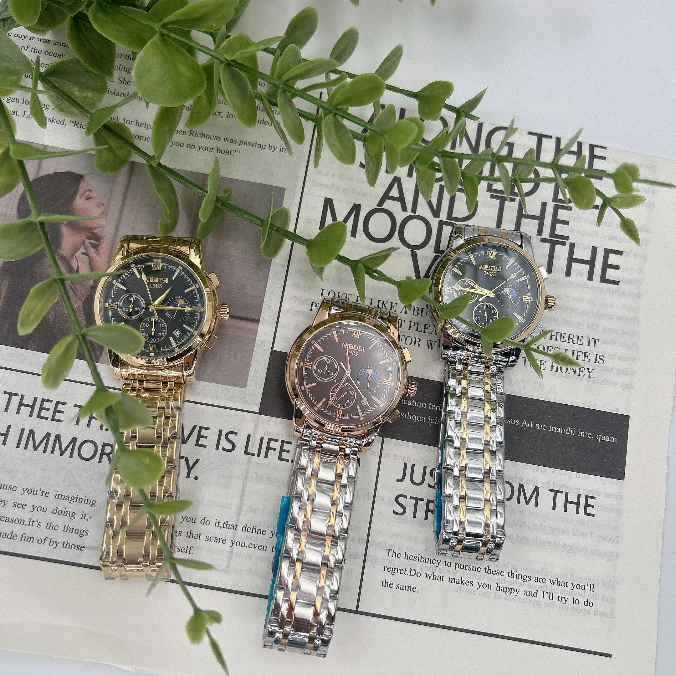 

Men's multifunctional watch, stainless steel strap, ideal gift for men's outdoor leisure sports