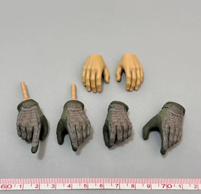 

1/6 EASY&SIMPLE ES26058S DUTCH DSI Soldier Gloved Hand Model Types 6PCS/SET with Hand Connector For 12" COO BD001 B001 Action