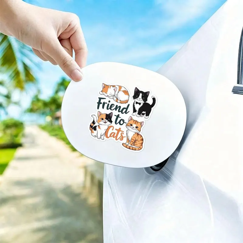 

Cute Cat Waterproof Vinyl Sticker, Funny Decal for Car Bumper Laptop Skateboard Window Wall