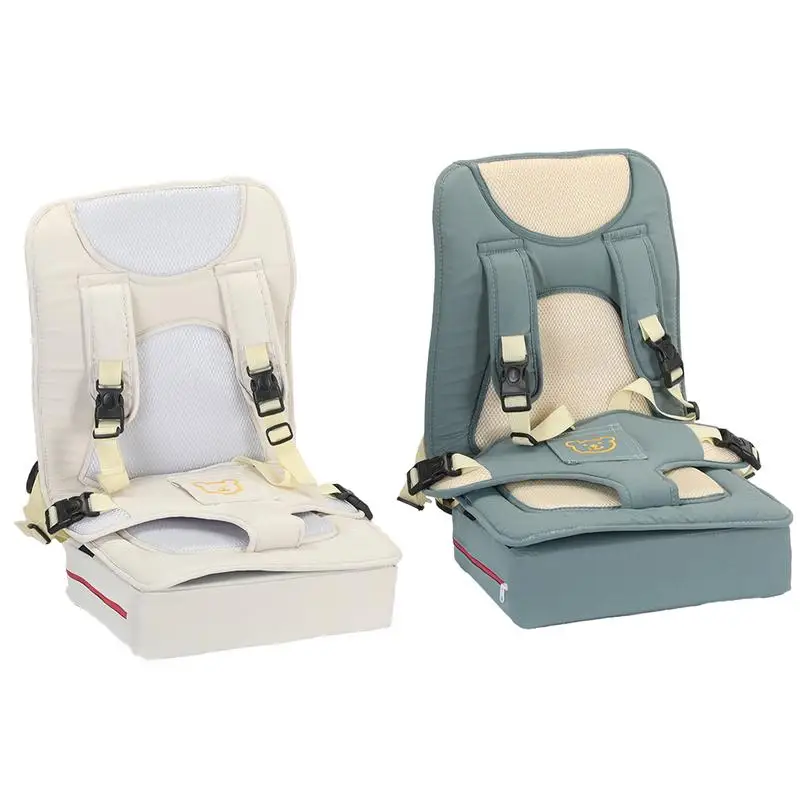 Kids Car Booster Seat Pad Kids Dining Booster Seat With Fixed Waist Belt Portable Sponge Padded Dinner Table Booster Seat