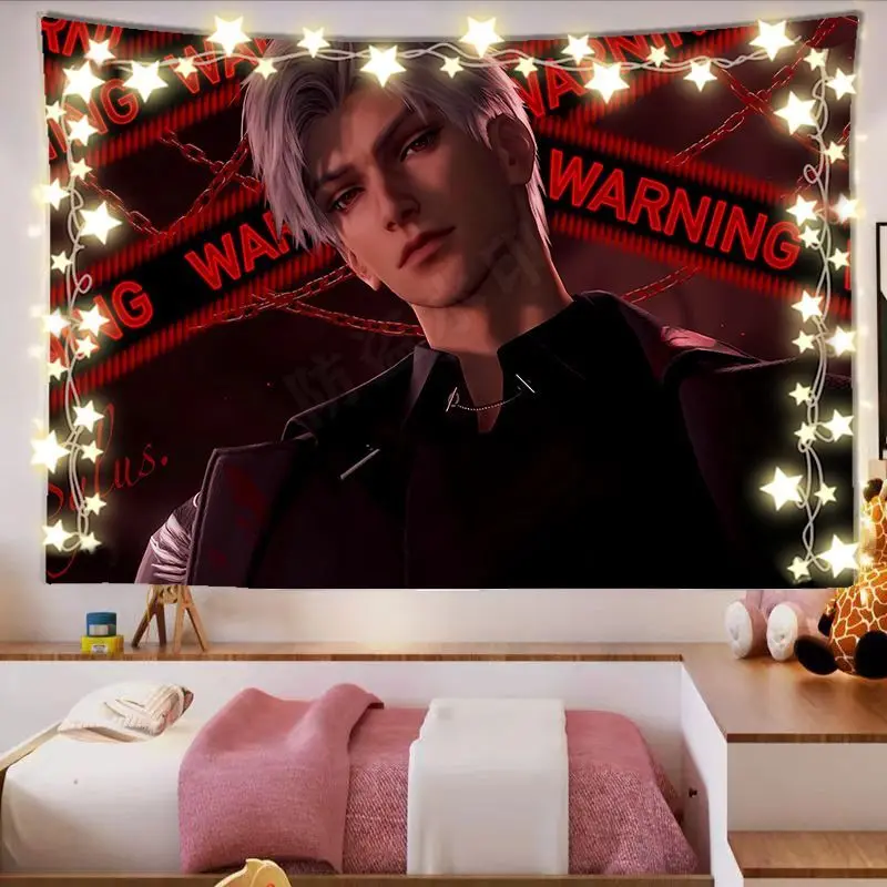 VIKAMA Love Deep Space Male Lead Suit Wall Tapestry Anime Otome Game Handsome Home Decor Vintage Style Soft Durable Cozy Gift
