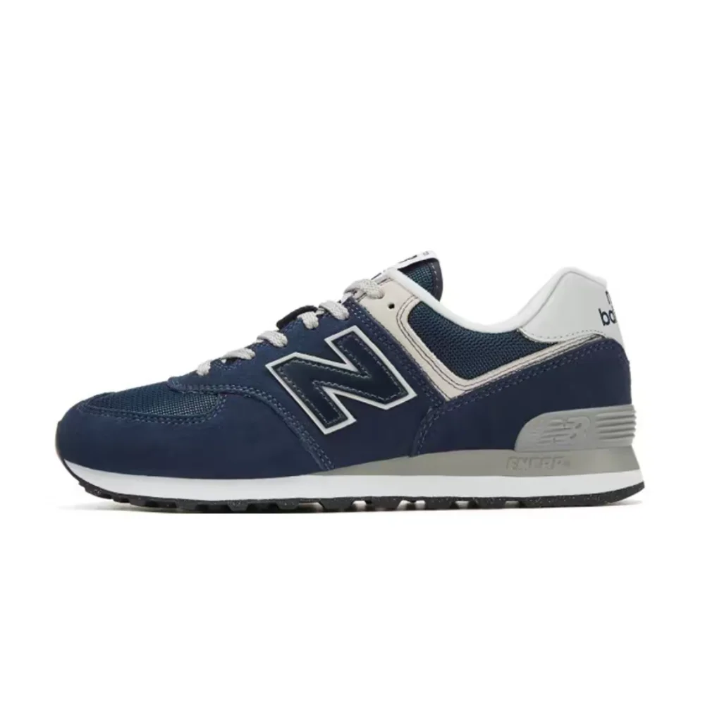 New Balance NB574 Unisex Dark Blue Low-Top Runners – Retro Lettering Non-Slip Durable Sole & Comfortable Fit ML574EVN