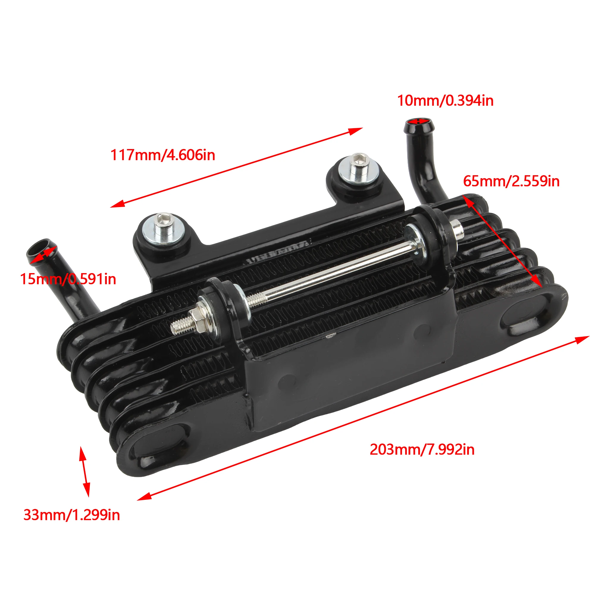 Motorcycle Universal 5 Row Engine Oil Radiator Cooler Kit With Bracket For 125 150 250cc Pit Dirt Bike Cooling Accessories