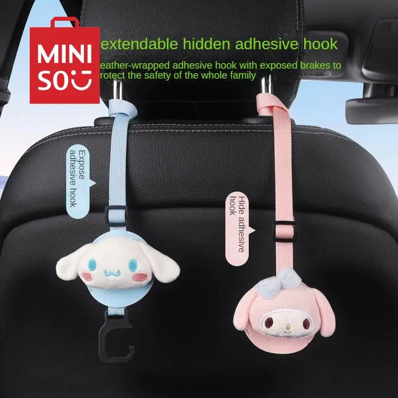

Sanrio Cartoon Cinnamoroll Car with Hidden Hook Cute Melody Car Storage Seat Back Hook Rotation Decorative Accessories Gifts