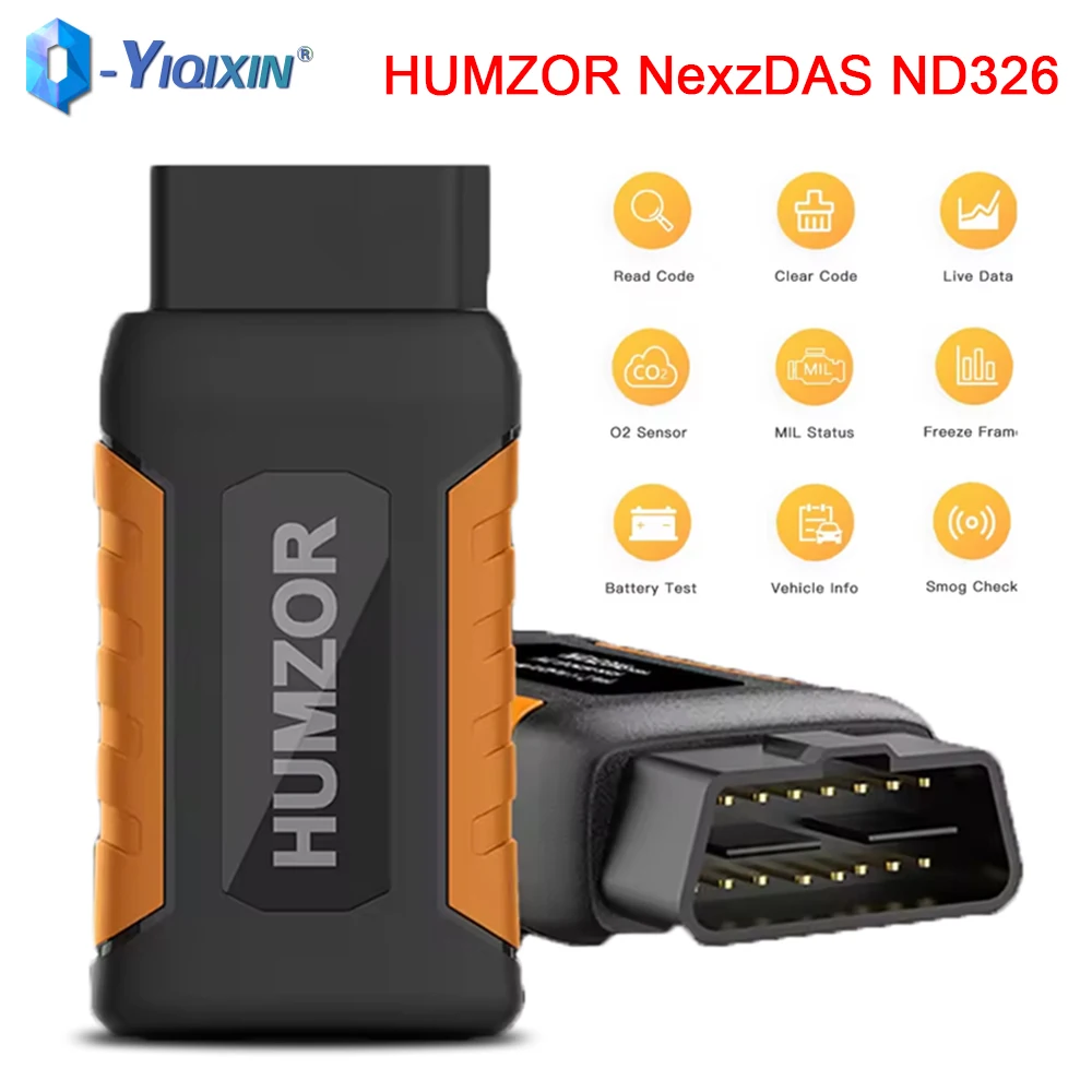 HUMZOR NexzDAS ND326 Full System OBD2 Scanner Car Diagnostic Tool TPMS EPB SAS Reset Check Engine Code Reader Car Key Programmer