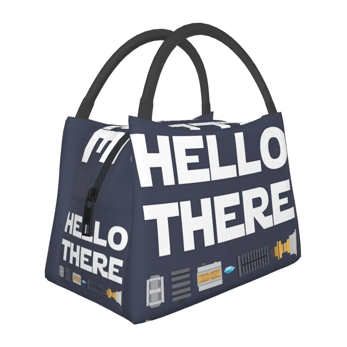Hello There Insulated Lunch Bag for Women Picnic Storage Food Boxes Portable Container Cooler Thermal Lunch Box Tote