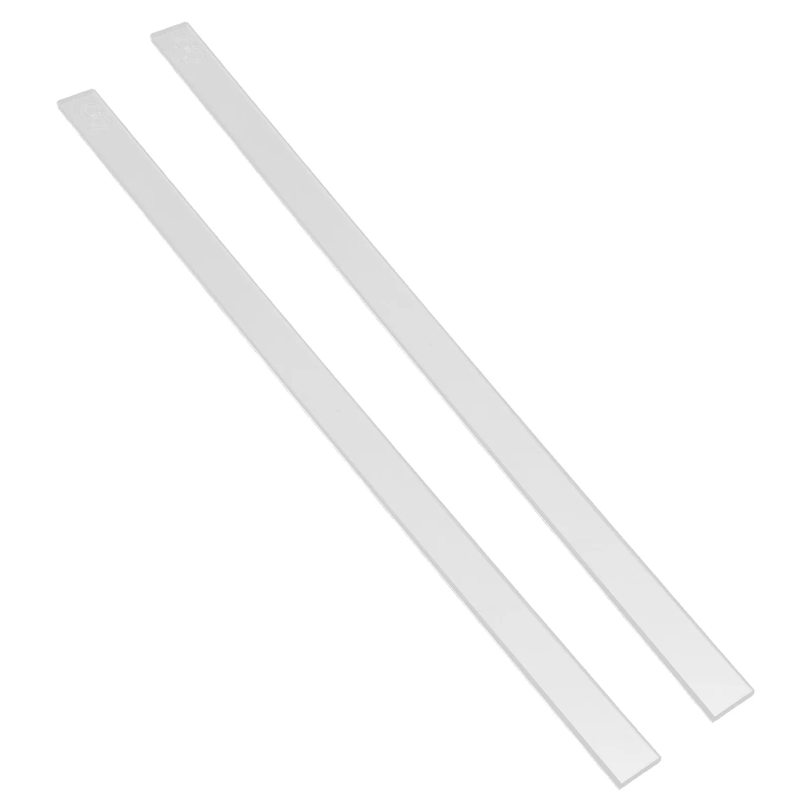 2Pcs Clear Acrylic Balance Ruler for Cookie Dough Thickness Control DIY Baking Tool Ideal for Fondant Rolling Icing Leveling