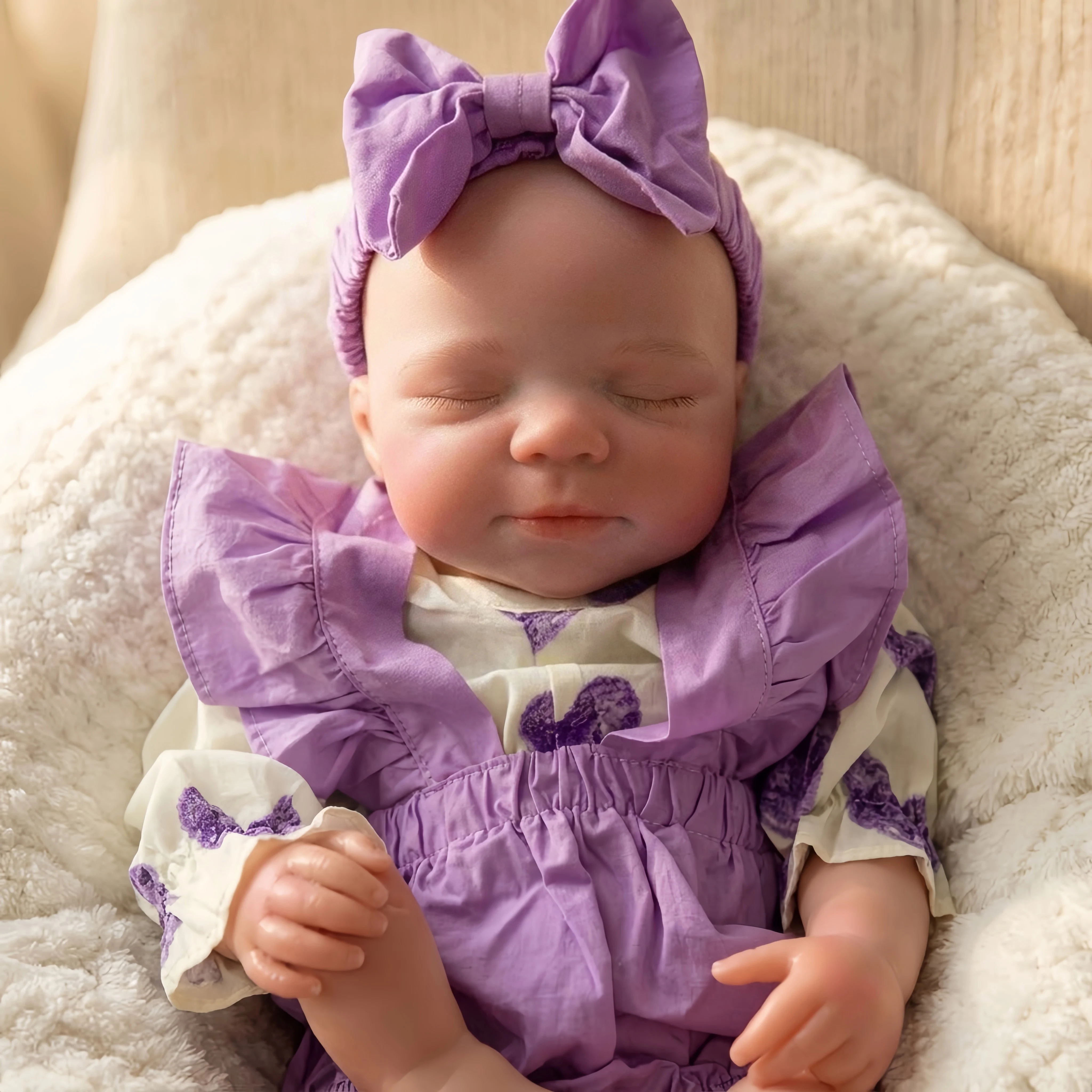 18 Inch Soft Silicone Reborn Girl Doll Pascale, Open Mouth, Lifelike Painted Skin, Washable, Bebe Reborn De Silicona