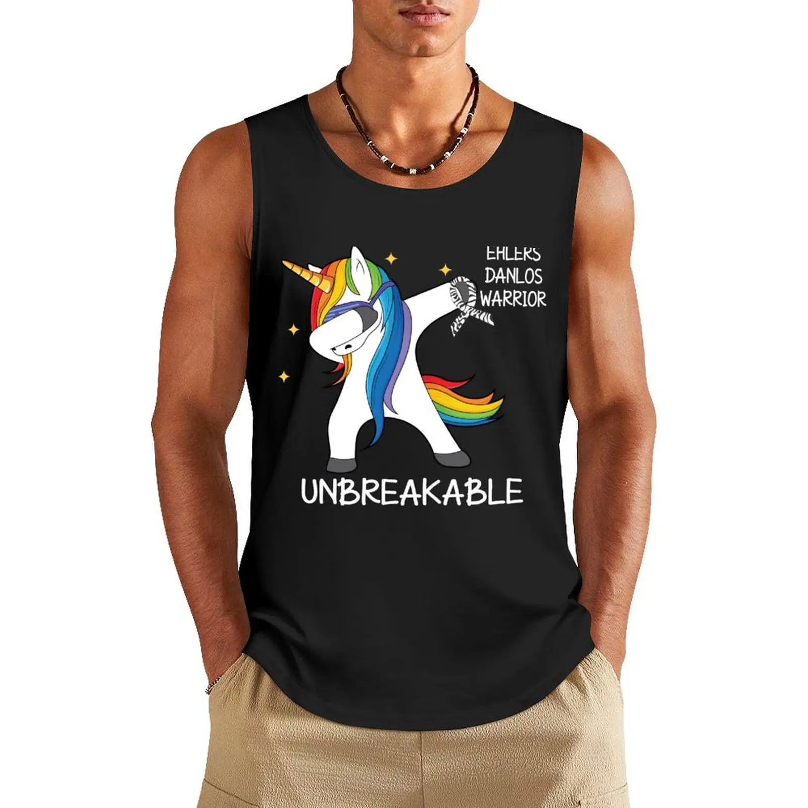 Ehlers Danlos Syndrome Warrior Unbreakable Unicorn Tank Top sleeveless shirts sleeveless jackets