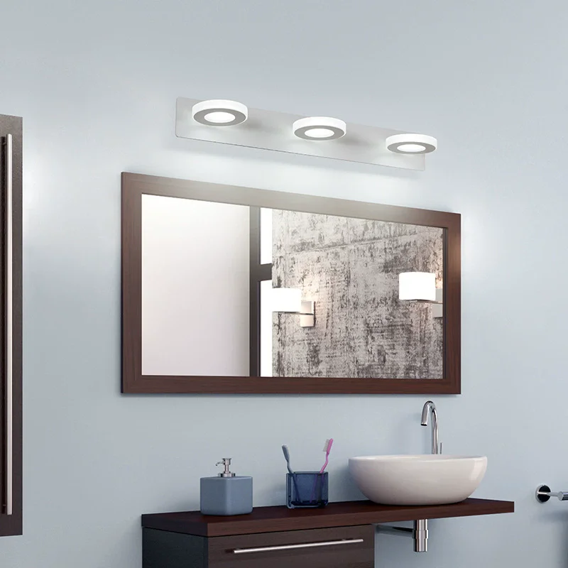 Bathroom Led Mirror Light Round Acrylic LED Wall Lamps Bedside Toilet Home Decor Lighting Fixture
