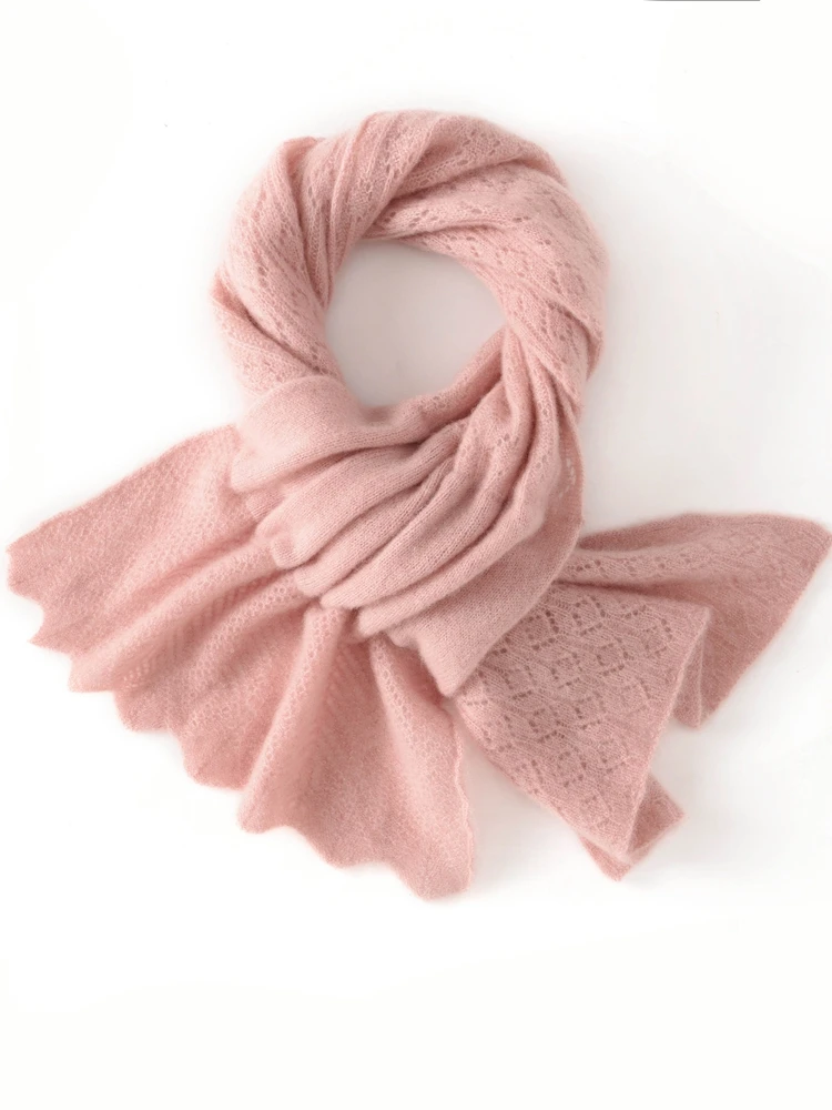 High Quality Women Scarf 100% Pure Cashmere Knitwear Comfortable Warm Scarf Size 88*38 Ladies Cashmere Shawl Solid Color Scarf