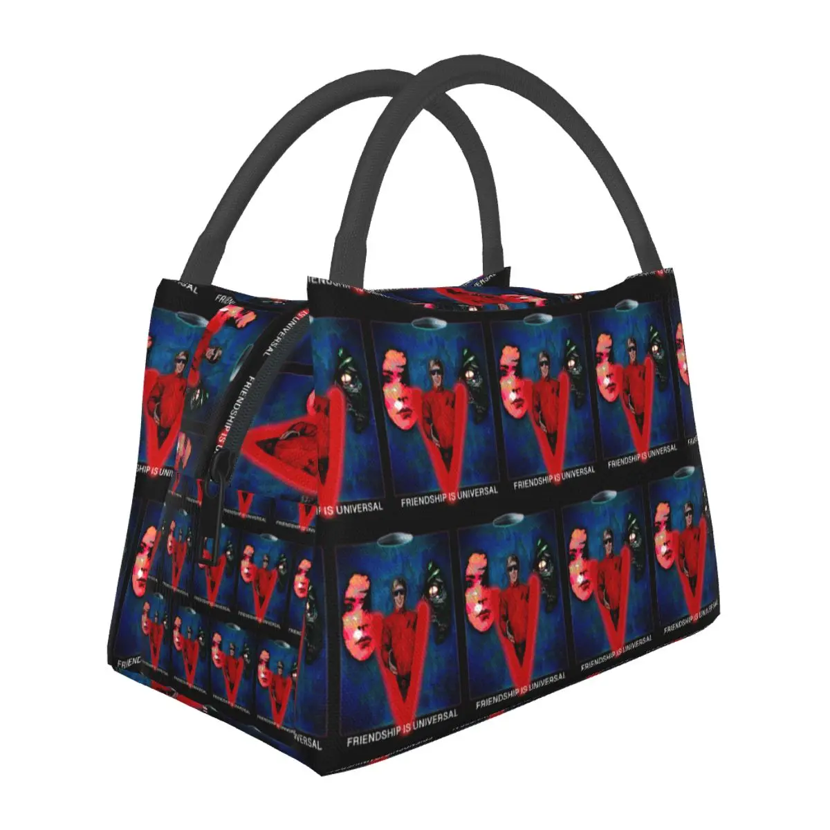 V The Visitors Lightweight Handheld Insulated Lunch Bag Aluminum Foil Liner for Adults Students Travel Picnic