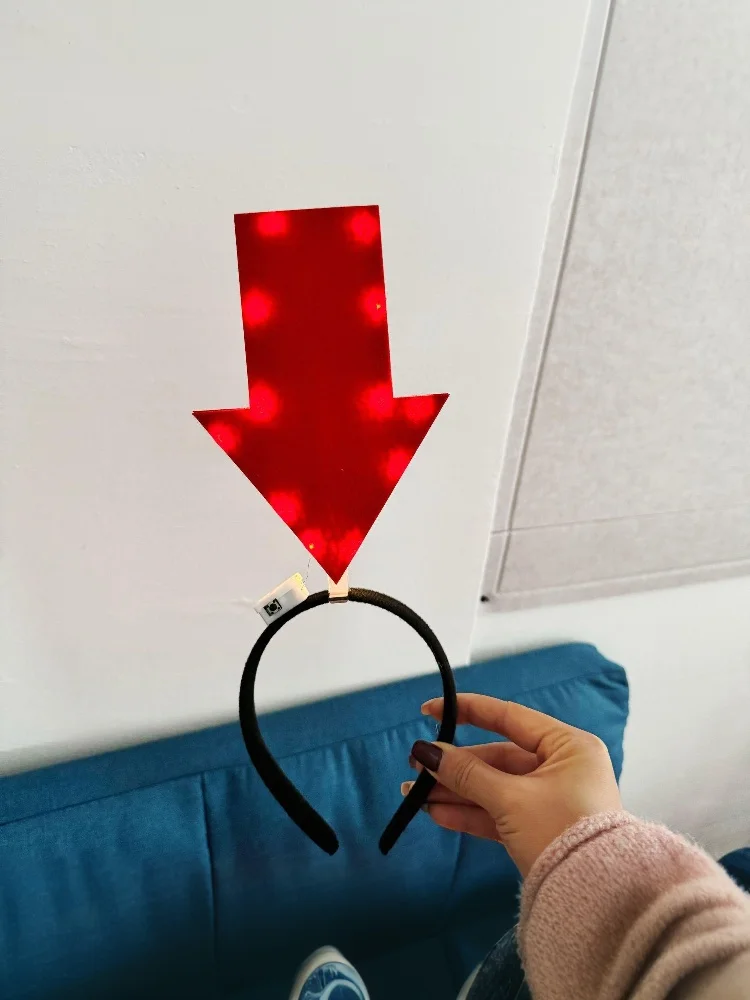Einzigartiges Pfeil-Licht-Stirnband, lustiges Fragezeichen-Haarband, Weihnachtsgeschenke, Mädchen-Kopfbedeckung, Feiertags-Haarreifen, Kostüm-Kopfschmuck
