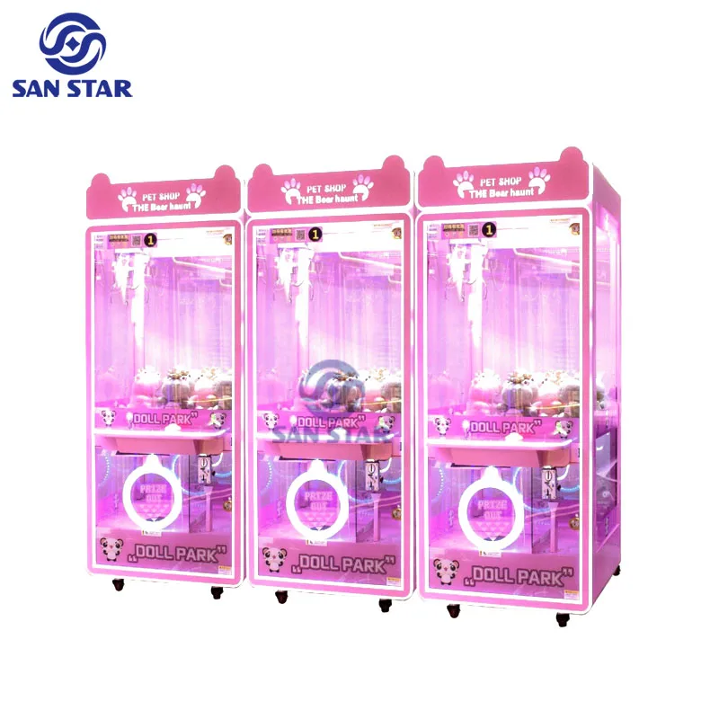 Commercial candy ufo catcher cube kit 22 inch fun zone duck adult toy arcade custom claw crane machine