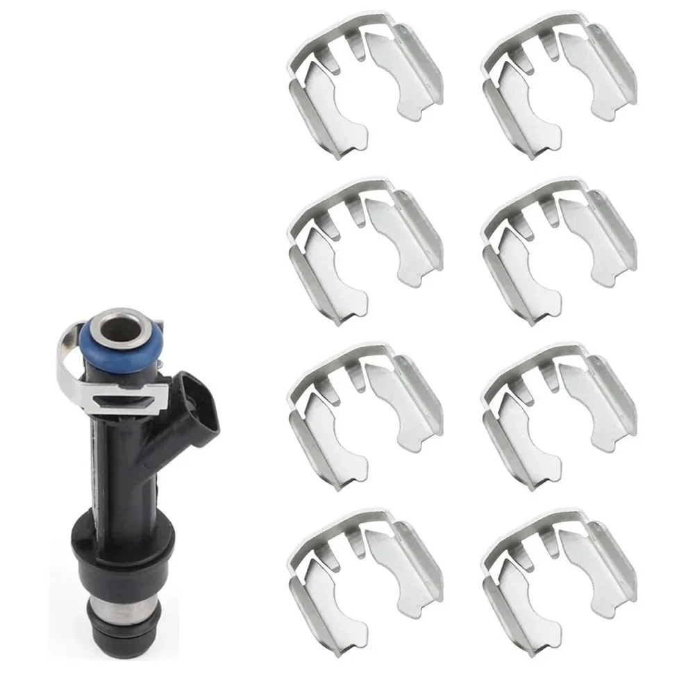 Silver Fuel Injector Clip Factory Specification Fit Perfect Match For Car Easy Installation Stable Characteristics