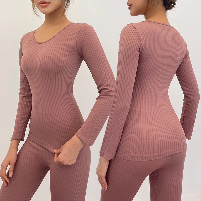 Women\'s Thermal Underwear Winter Clothes Seamless Thick Warm Lingerie Women Thermal Clothing Set Women Underwear Set 2 Pcs