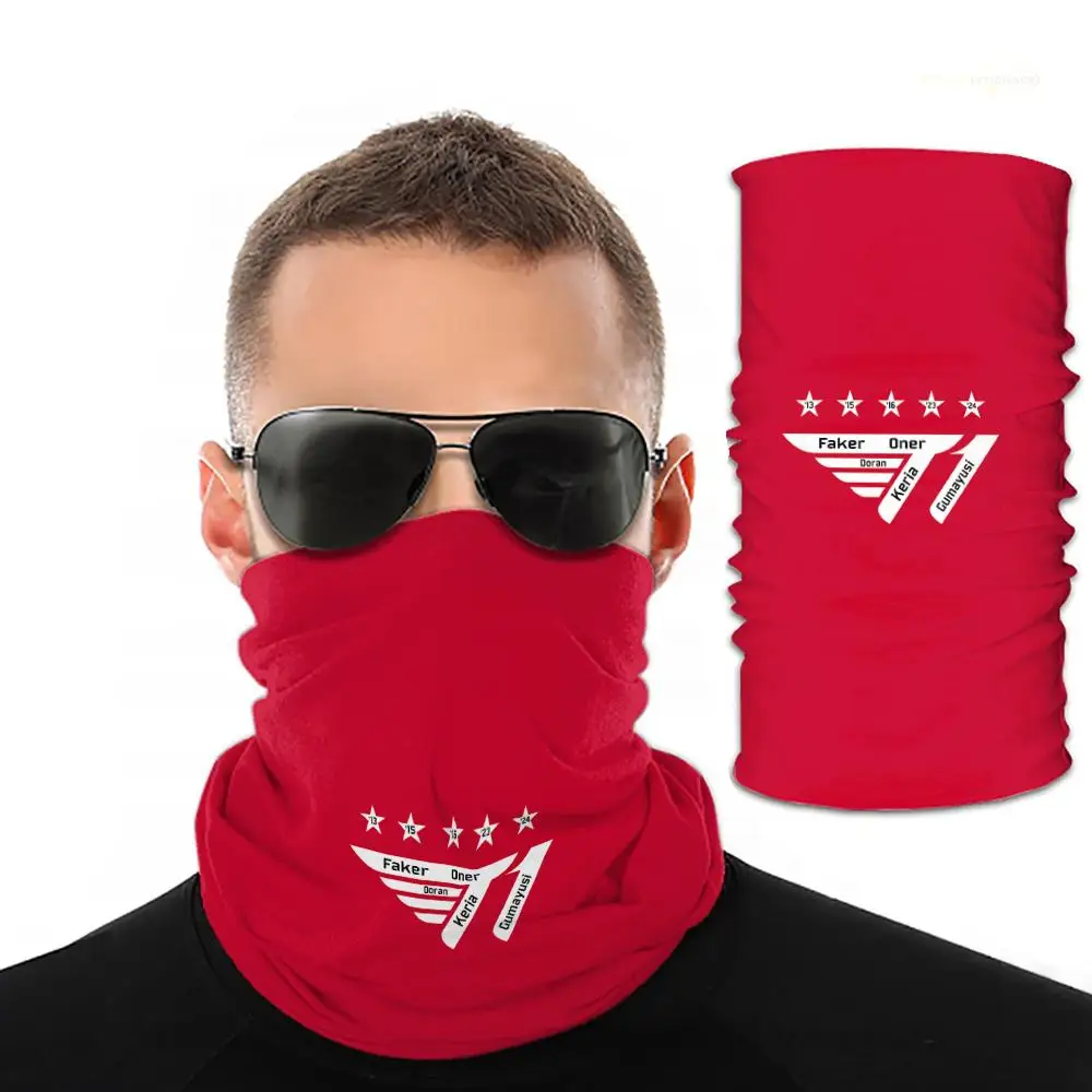 T1 Esports Team Five Stars 3D Printed Neck Cover Multifunctional Outdoor Sports Sunscreen Breathable Face Mask Can Also As Gift