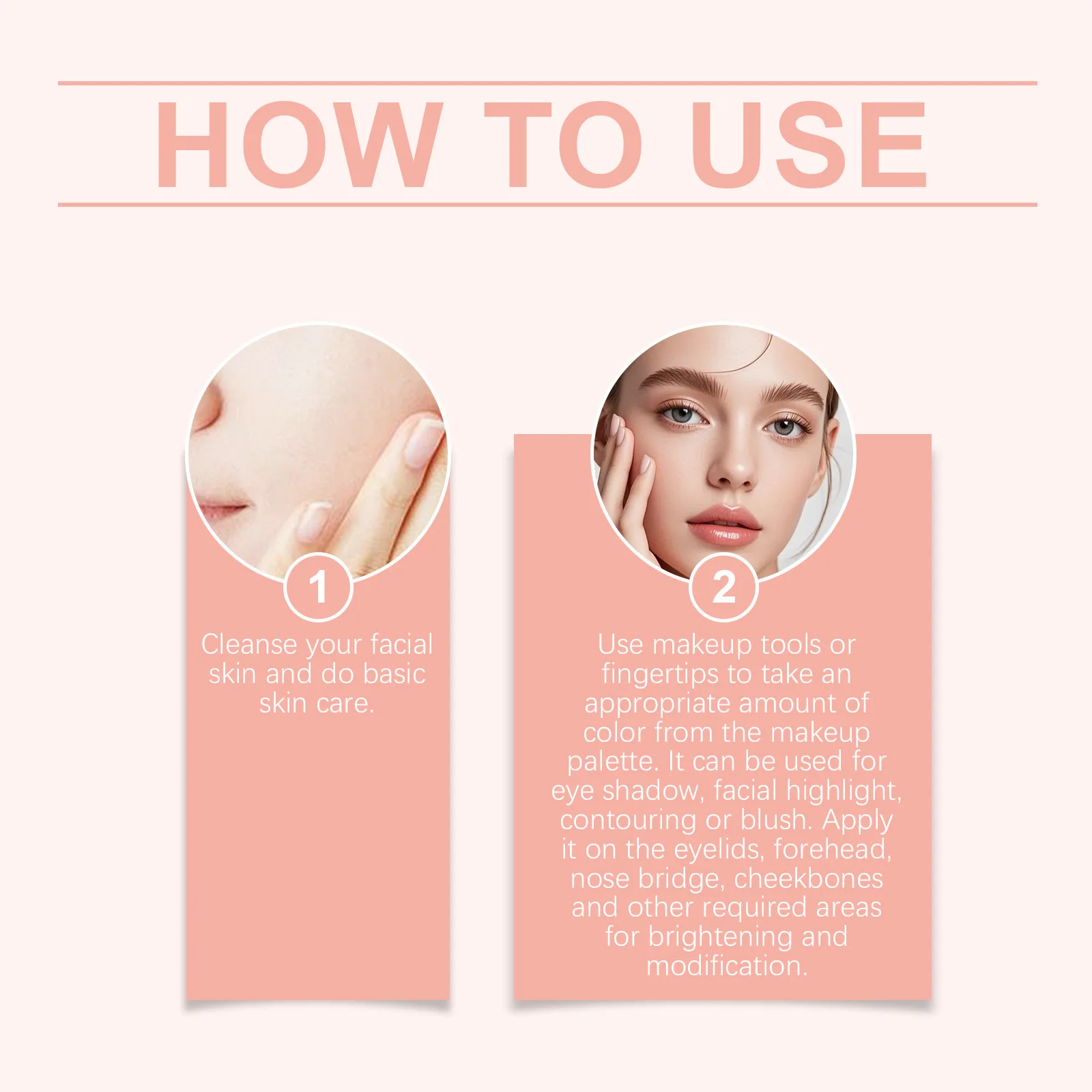 Placa de maquillaje multifunción portátil, sombra de ojos, polvo de reparación facial, colorete iluminador mate, resalta el cuidado, Cosméticos diarios