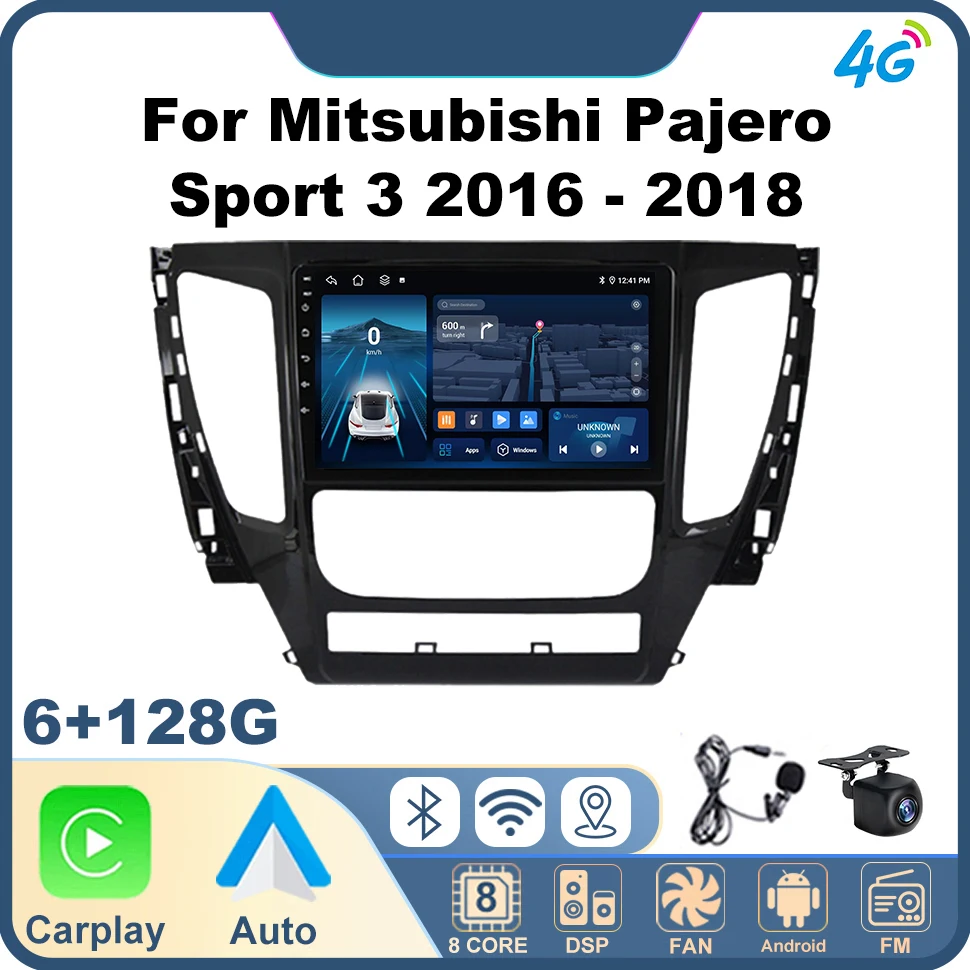 

Car Radio Multimedia Player for Mitsubishi Pajero Sport 3 2016 - 2018 4G GPS 8core WIFI 2 DIn Head Unit Automotive Multimedia