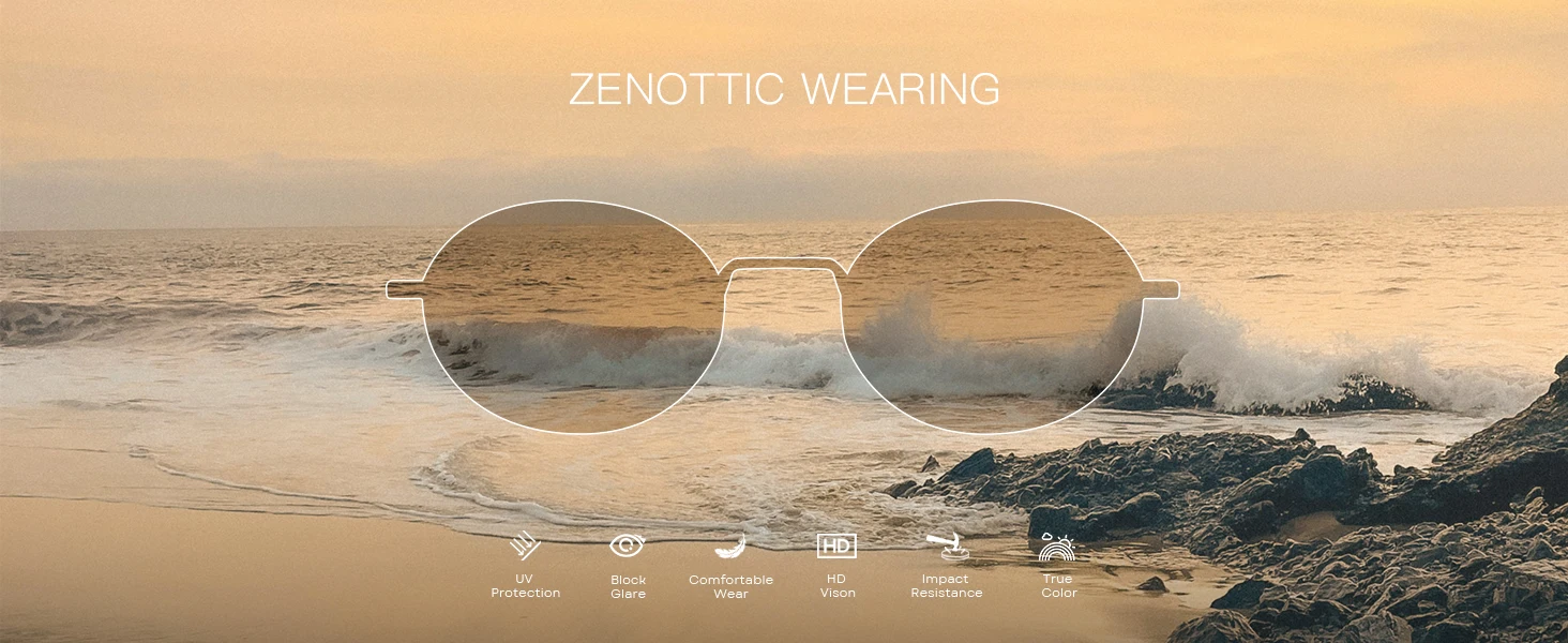 ZENOTTIC Retro ovale polarisierte Sonnenbrille für Damen und Herren, trendige runde Y2k-Sonnenbrille, kleine Vintage-Sonnenbrille im 90er-Jahre-Stil – Detail 9