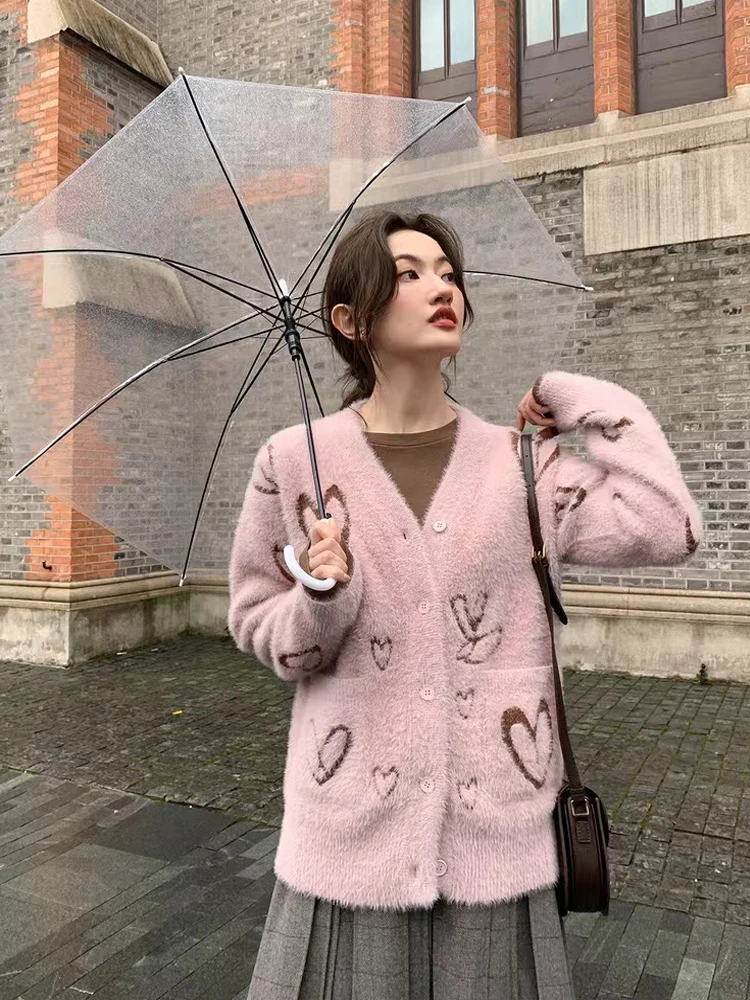 Women Sweater Womens Winter Sweaters Cardigan Traf Female Knitting Overszie Long Sleeve Loose Knitted Outerwear Ropa De Mujer