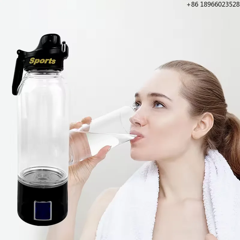 

New Design Portable Hydrogen Water Ionizer Hydrogen Water Generator Bottle Glass With PEM SPE Technology