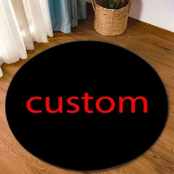 Alfombra redonda con forma de CD para decoración del hogar, tapete circular personalizado con música de película, color negro, para baño, cocina y sala de estar