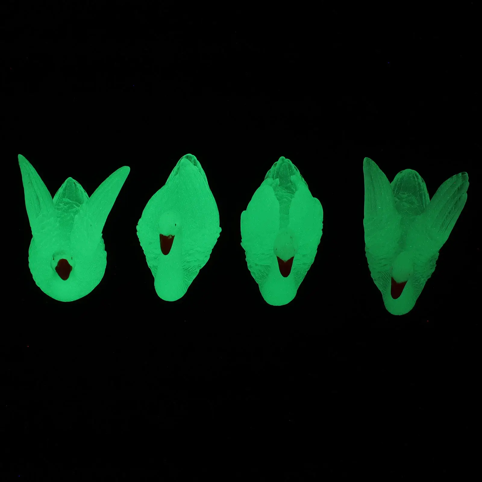 

8Pcs Glow-in-The- Decorations Resin Mini Swan Statues for Fairy Garden Micro Landscape Desktop Party Favors Home Decor