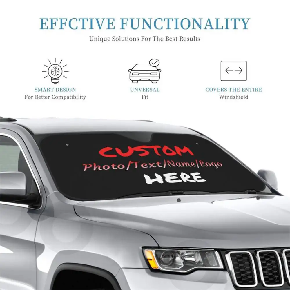 Foldable Car Windshield Sunshade Customizable Pattern Sun Protection And Heat Insulation Foldable Cover for Vehicle