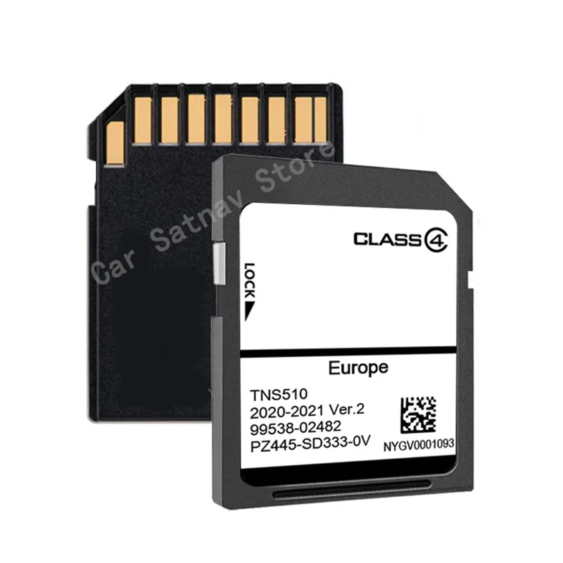 The Latest and Original Maps of The Whole of Europe Version 2021 for Toyota TNS510 Navigation SD Card PZ445-SD333-0U