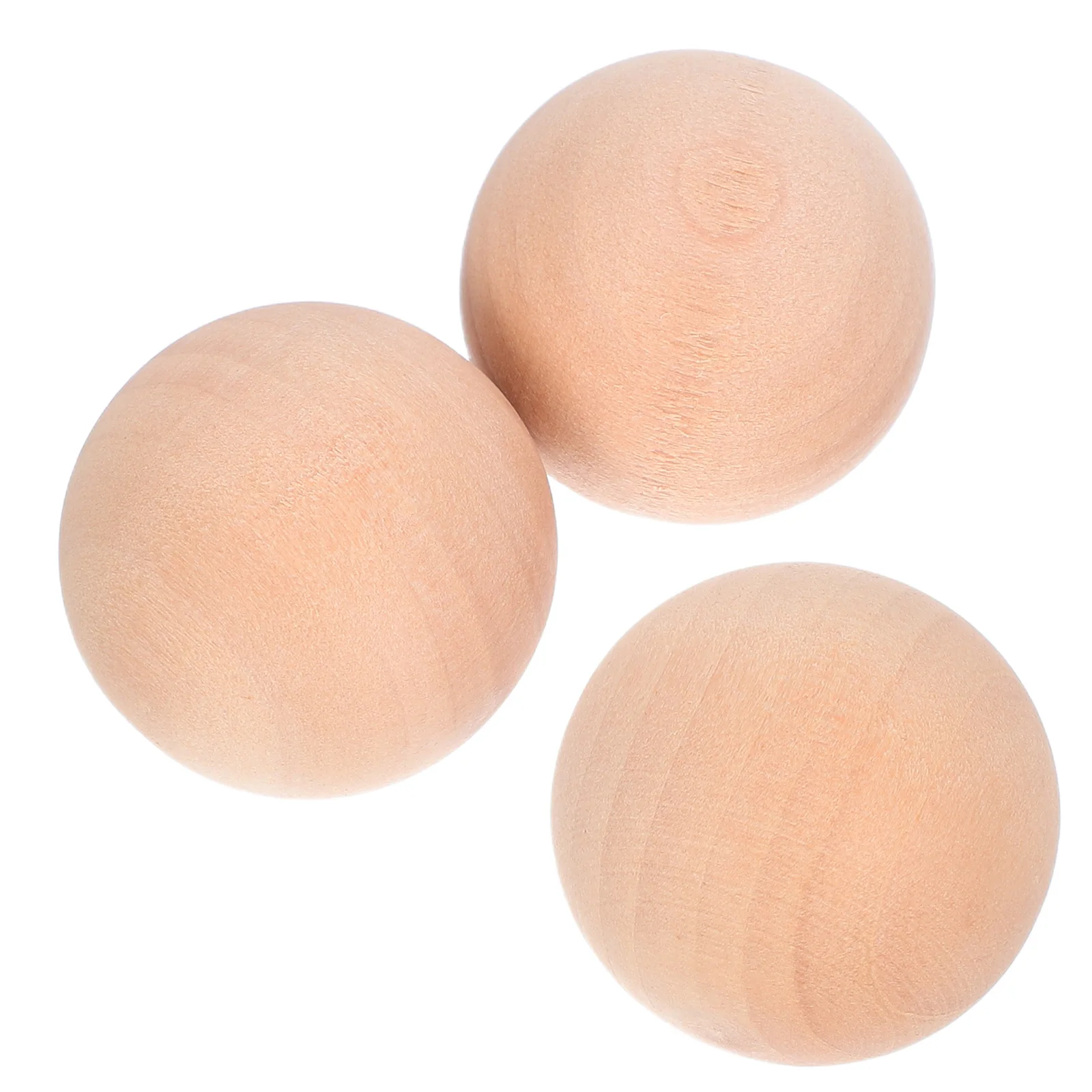 

3PCS Wood Ball Round Shape Natural Unfinished Wooden Round Craft Ball Sanded Smooth Solid Wood Balls