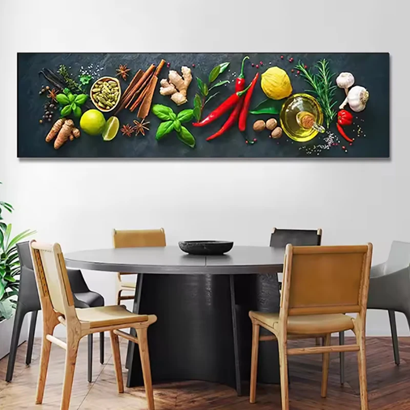 Kits de Arte de Diamantes 5D para Adultos, Kits de Pintura de Diamantes con Granos, Especias y Pimientos para Principiantes, Pintura de Diamantes con Taladro Completo