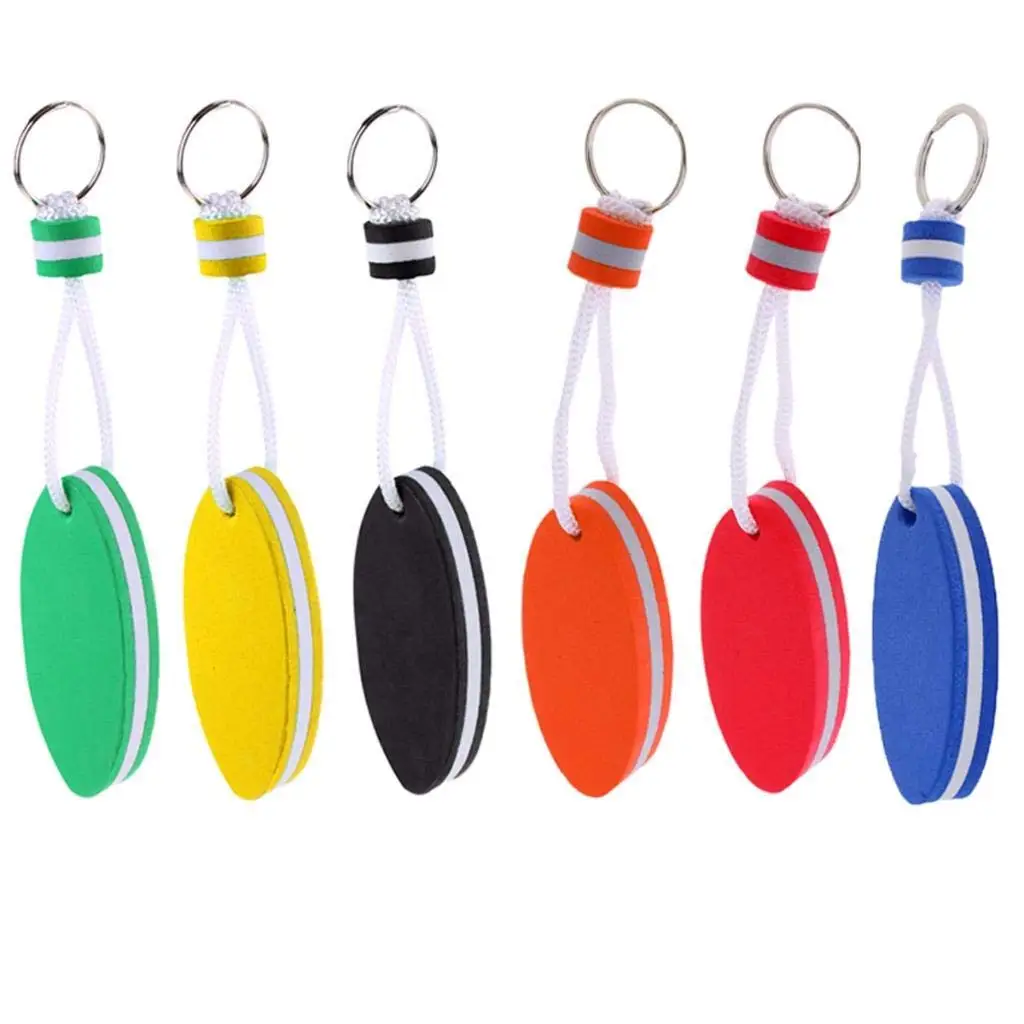 

5Pcs/Set Foam Floating Key Chain Oval Float Key Ring Keychain For Boating Fishing Kite Surfing Sailing Outdoor Sports