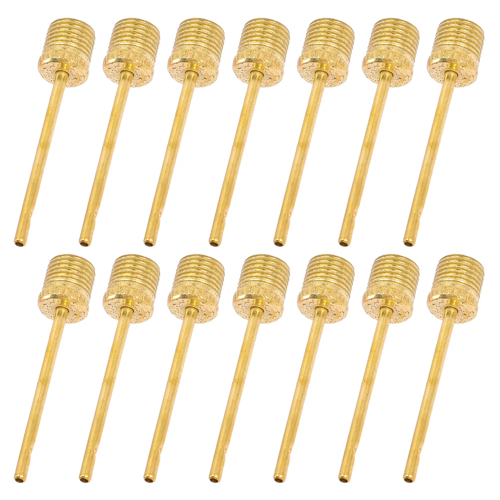 

20pcs Metal Inflation Needles for Ball Pump Basketball Soccer Volleyball Sports Use Yellow Color Small Hole Design Portable