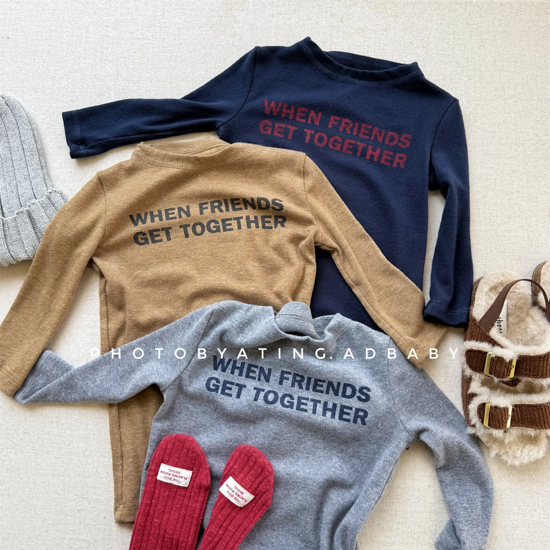 

2025 Autumn New Children Long Sleeve T Shirts Baby Letter Print Tops Boys Girls Cotton Shirts Kids Casual T Shirt Toddler Tee