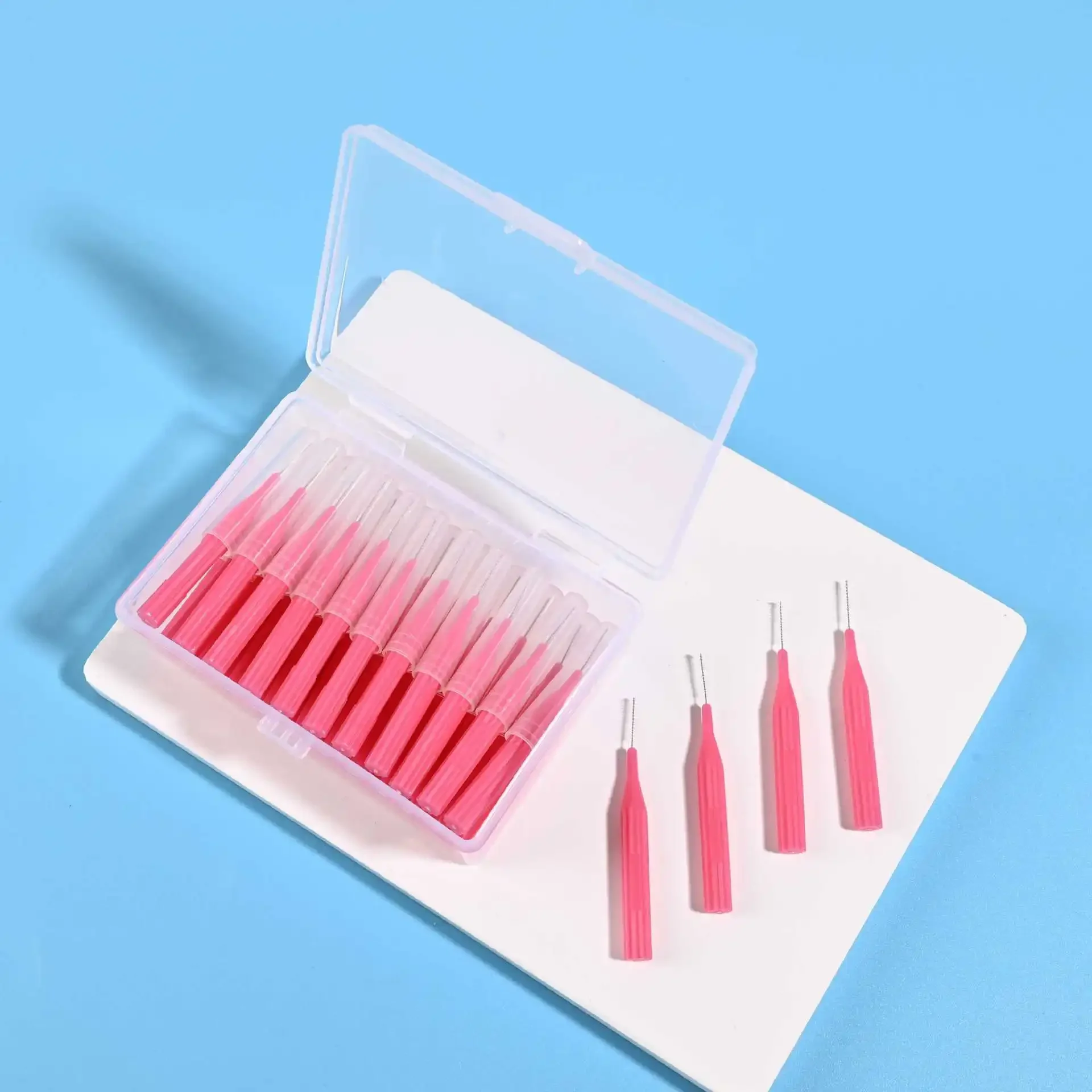 

40Pcs/Box Pencil shaped interdental brush portable interdental brush orthodontic cleaning periodontal auxiliary eyebrow brush